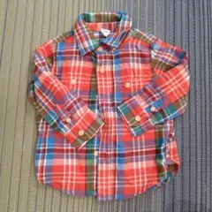 GAP チェック柄長袖シャツ 18-24ヶ月