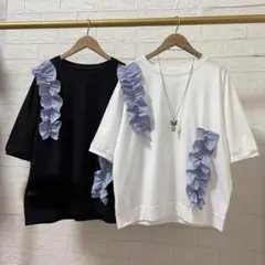 夏にぴったり ゆったりシャーリングフリル