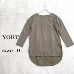 YORT 長袖 Tシャツ カーキーsize 9ラウンドネック