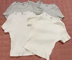 ユニクロ　リブクロップドTシャツ XSサイズ＆Sサイズ