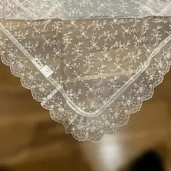 テーブルセンター刺繍入りレース生地 100cm x 100cm