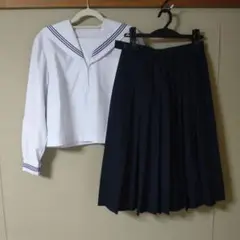 コスプレ　白紺　 学生服上下　中間服　長袖