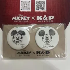 【おまけ付き】ミッキー×キンプリ　ポップアップ　缶バッジ　ライブスケッチ