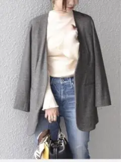 【極美品】Khaju SHIPS ノーカラージャケット 日本製