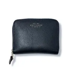 スペイン製 SMYTHSON スマイソン パナマ レザー コインケース ネイビー