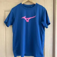Mizuno ネイビー　Tシャツ ピンクロゴ
