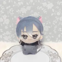 ちびぐるみ ぬい服 ねこ耳カチューシャ ブルーグレー 蜂乃屋凪