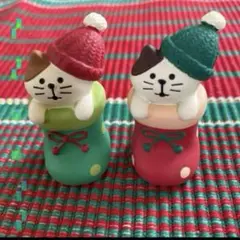 新品　コンコンブルクリスマス　　靴下にゃんこ　他計2点