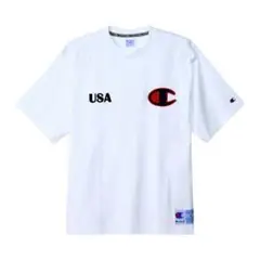 新品 チャンピオン Tシャツ C3-Z304 白 M ビッグロゴ C3-B313