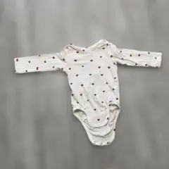 H&M オーガニックコットン ハート柄ロンパース 68cm