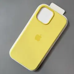 【純正】iPhone14promax シリコンケース　Apple イエロー