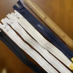 プラスチックファスナーセット 30cm 黒 白 ネイビー