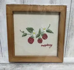 salut!　サリュ！　刺繍パネル　美品　木製額　帆布ししゅう　楽器
