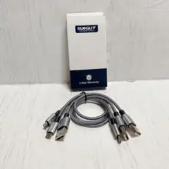 Micro USBケーブル 0.3M 3本✨Micro-B QC3.0/2.0