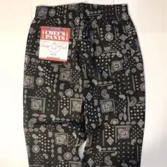タグ付き新品　未使用　XL ペイズリー柄　シェフパンツ