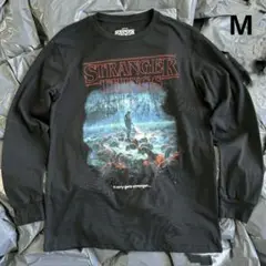 公式 ストレンジャーシングス Tシャツ ロンT 長袖 ブラック M