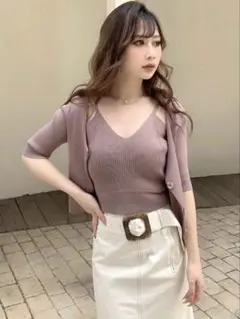 RESEXXY 2WAYリブニットトップス