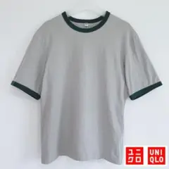 【美品】UNIQLO ユニクロ オーバーサイズTシャツ（5分袖） グレー S