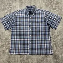 OLD 短丈　ショート丈　チェックシャツ　古着　cityboy フェード