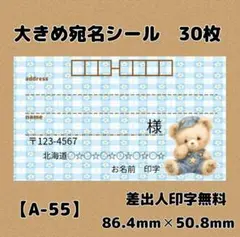【A-55】宛名シール30枚/サンキュー/ケア/ほんのきもち/差出人/配達員