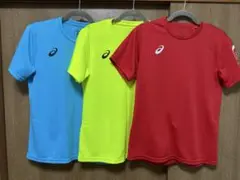 【週末限定】お得! ASICS トレーニングTシャツ 3色セット全Mサイズ