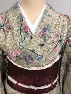 紬の街着　正絹　美品