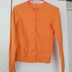 ユニクロ コットンカーディガン S オレンジ