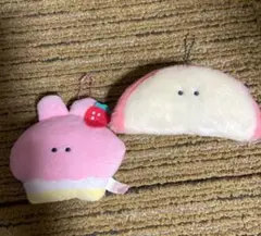 うさぎ型ケーキとパンのぬいぐるみセット