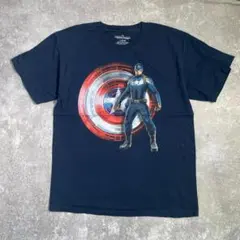 MARVEL　キャプテン・アメリカ 半袖　Tシャツ　ネイビー　L