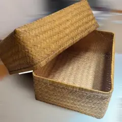 【昭和レトロ】 竹行李 竹かご 大きめ