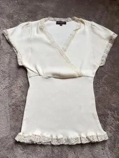 Filo di Seta フィロディセタ　レース　コットン　トップス
