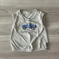 美品 BREEZE ノースリーブ タンクトップ 車 ワッペン風 80