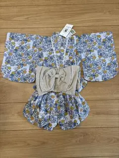 限定値下げ。花柄ゆかた 90cm BLANCO