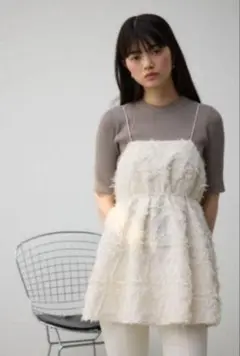 AZUL by moussy☆ジャガードペプラムキャミソール