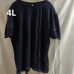 大きいサイズ　4L 黒 スリーブ Tシャツ