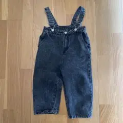 サロペット　オーバーオール　90 ブラックデニム