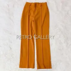 レトロギャラリー スラックスパンツ 美シルエットで脚長見せオレンジ系