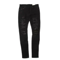 【mnml】X165 PaisleyStretchDenimBlackBlack