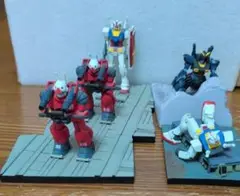 ガンダム ポリストーンコレクション　出撃、大地に立つ、黒いガンダムの5体