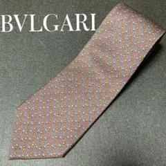 【美品】BVLGARI ブルガリ ネクタイ 昆虫柄 高級シルク