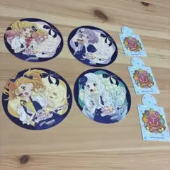 アイカツスターズディッパーダンコラボ限定特典コースター 4種 +ストロータグ付き