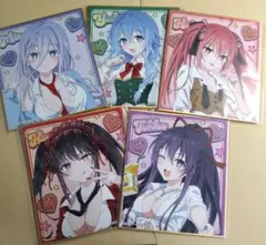 デート・ア・ライブ　くじコレ　色紙　5種