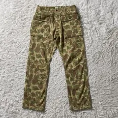 美品】アラン　カーゴパンツ　ダックハンターカモ　ヘリンボーン　ミリタリー　M　2