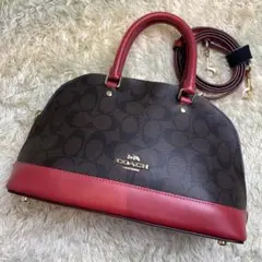 極美品 コーチ シエラ サッチェル ドーム型 ショルダー 2way レザー