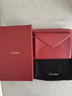 【新品】カルティエ　タブレットケース　レッド　箱付き
