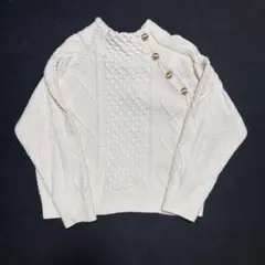 【vis】 ビス ニット 長袖 ホワイト 冬服