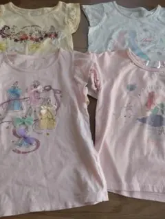 ユニクロ他　ディズニープリンセス Tシャツ 4枚セット 110cm