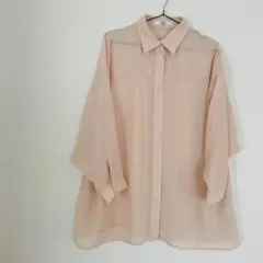 美品✨ AZUL 長袖 シアーシャツ シースルー 七部袖 ゆったり