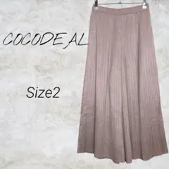 【COCODEAL】ココディール　ワイドパンツ　プリーツ　ピンクベージュ M