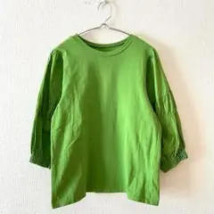 ☆【アズールバイマウジー】Tシャツ 異素材切替スリーブ 袖口ゴム 綿100％ S